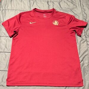 Nike FSU Seminole Dri fit Shirt with Gold Emblems